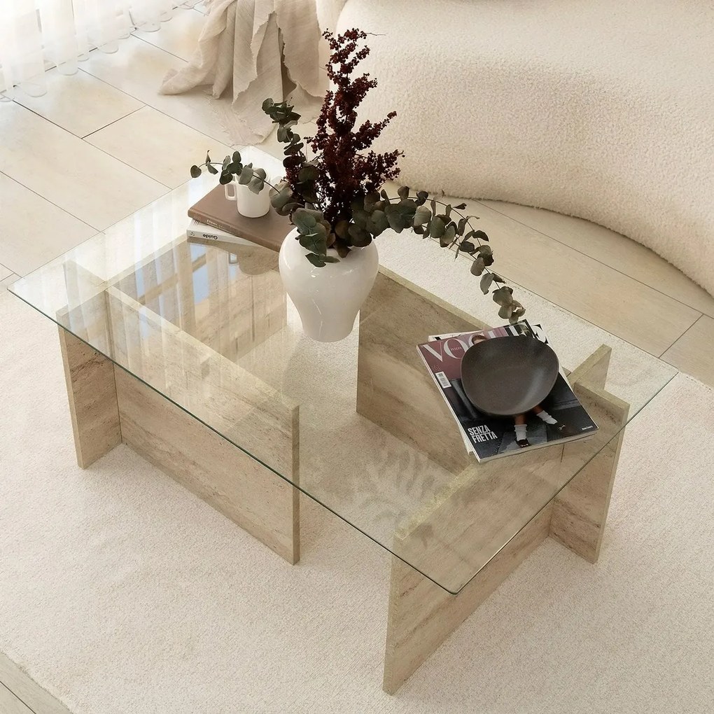Măsuță de conferință New Escape Travertine