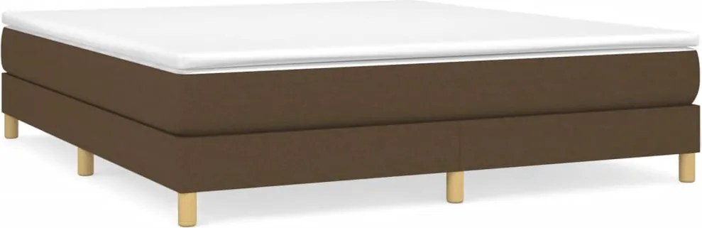 vidaXL Cadru de pat cu arcuri, maro închis, 180x200 cm, textil