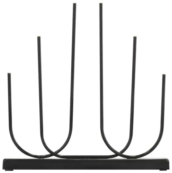 Suport pentru lumânare LED de Crăciun 6xLED/2xAA negru