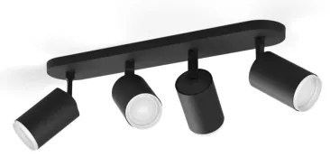 Philips Hue FUGATO LED RGBW spot 4xGU10/4,2W/230V negru dimabil
