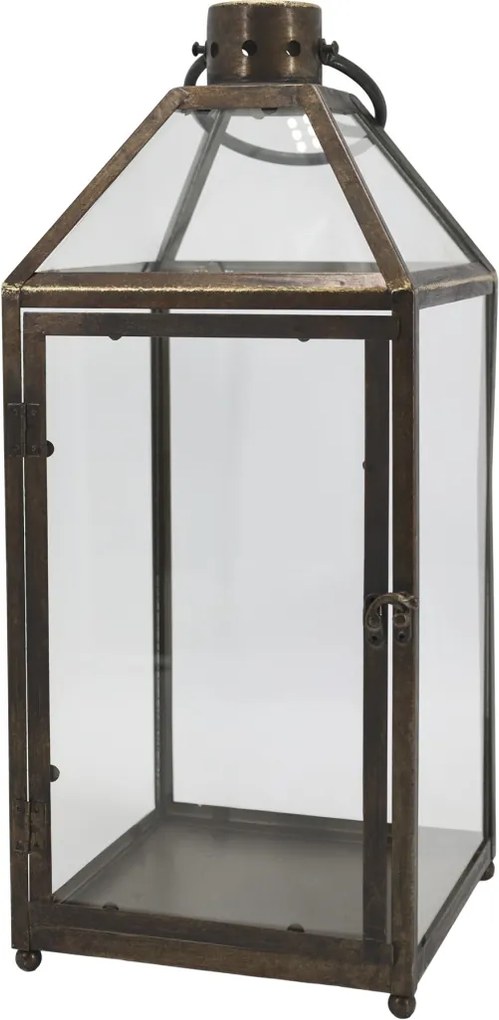 Felinar din alama antichizata, H56 cm