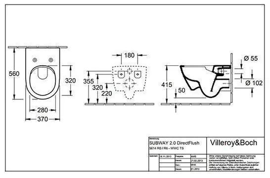 Vas WC suspendat Villeroy &amp; Boch, Subway 2.0, direct flush, ViFresh, alb alpin