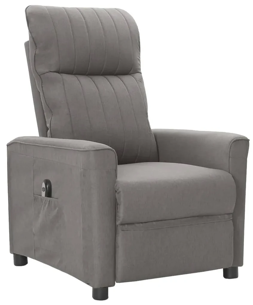 3098877 vidaXL Fotoliu rabatabil electric, gri deschis, textil