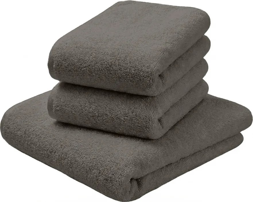 Prosop NORIELLE 70x140 cm gri inchis, 100% bumbac