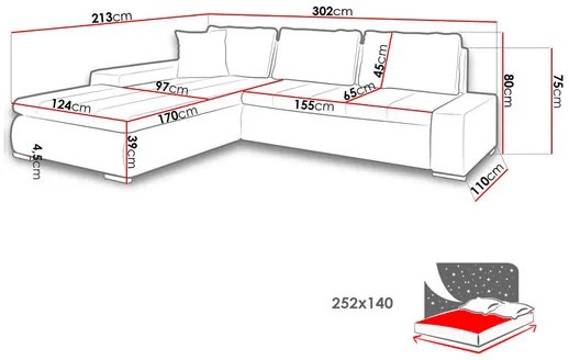 Colțar Hesron (piele ecologică soft 011 + lawa 06). 1053590
