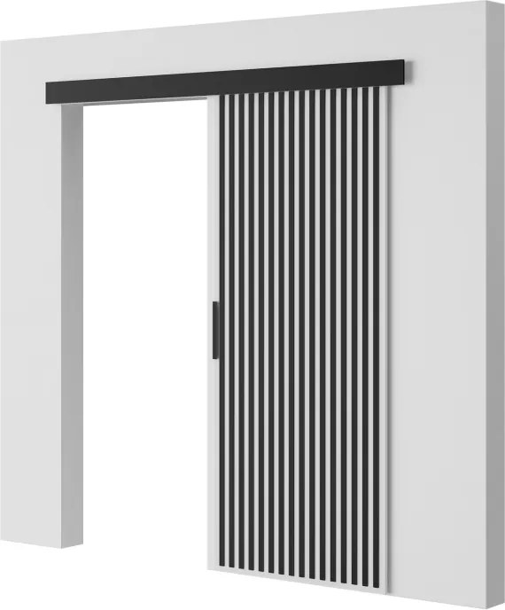 Ușă glisantă Perion – 86x1.6x205 cm – Alb / Negru