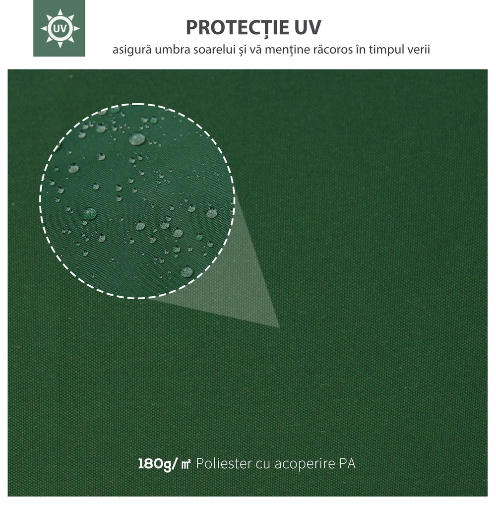Outsunny Prelata pentru Foisor 4x3 m cu 2 Niveluri