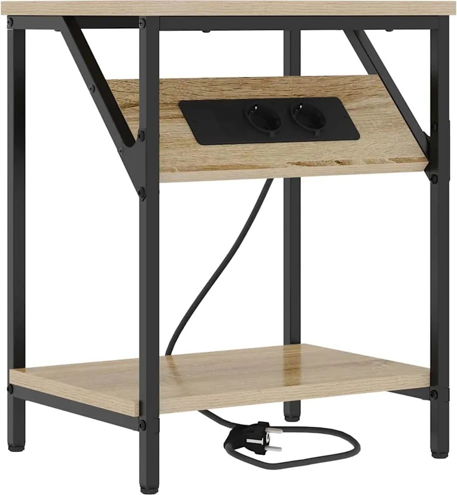 vidaXL Dulap de noapte Stejar Sonoma 38 x 30 x 48 cm Lemn compozit