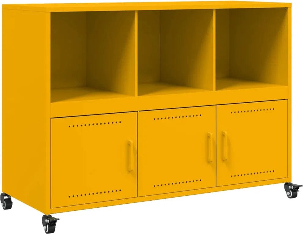 vidaXL Dulap, galben muștar, 100,5x39x72 cm, oțel