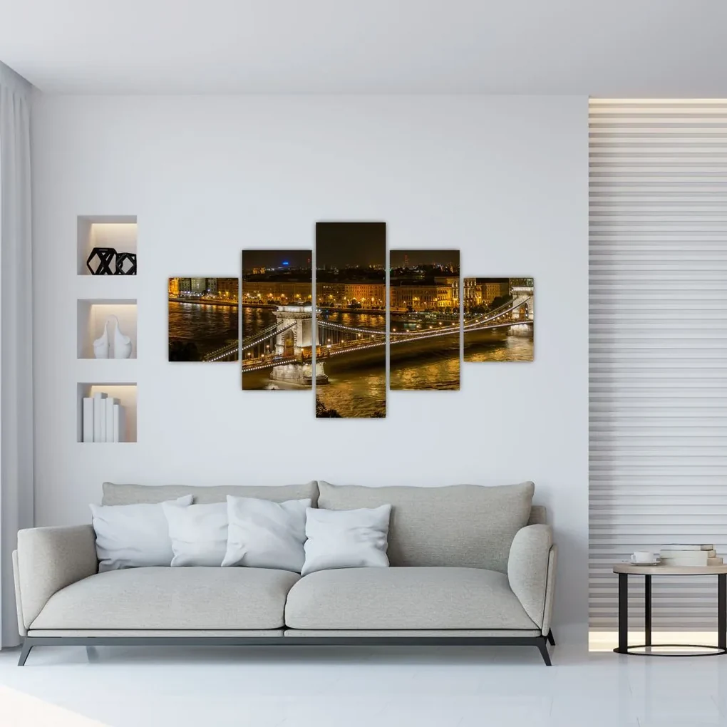 Tablou orașului nocturn (125x70 cm), în 40 de alte dimensiuni noi