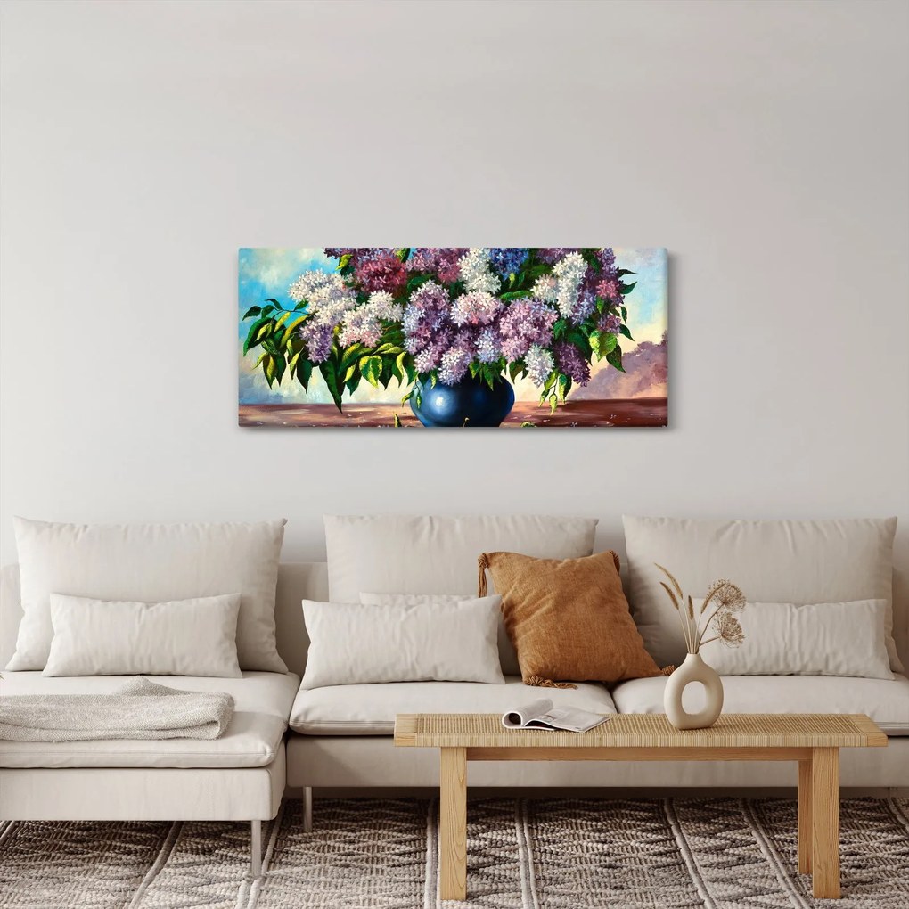 Tablou - Buchet de liliac (120x50 cm)