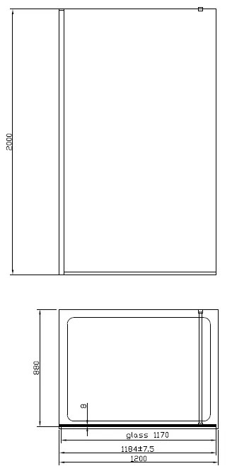 Paravan dus sticla securizata easy clean walk-in 120x200 cm, crom lucios, Mediterraneo Foxy 1200x2000 mm