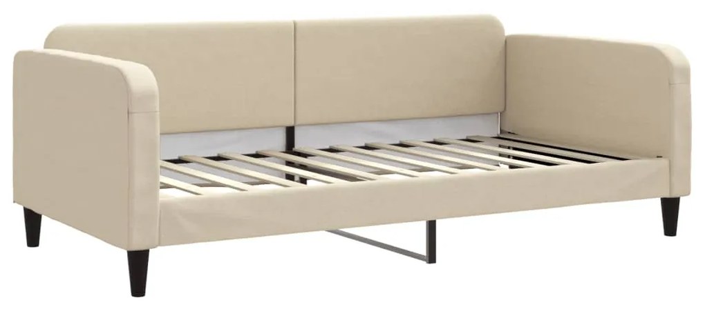 354042 vidaXL Cadru de pat, crem, 100 x 200 cm, material textil