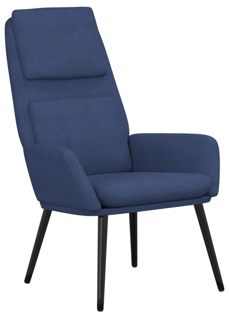 341316 vidaXL Scaun de relaxare, albastru, material textil