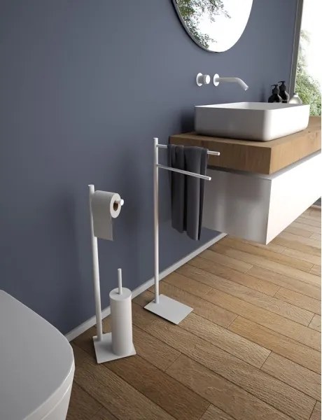 Gedy - Suport pentru prosoape TRILLY, 83,5 cm, alb mat