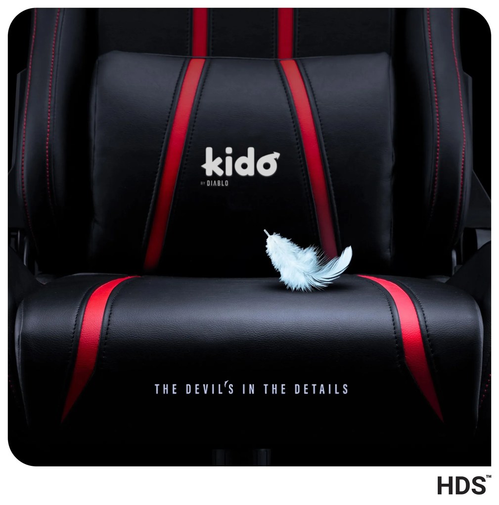 Scaun pentru copii Kido by Diablo X-One 2.0: negru-rosu