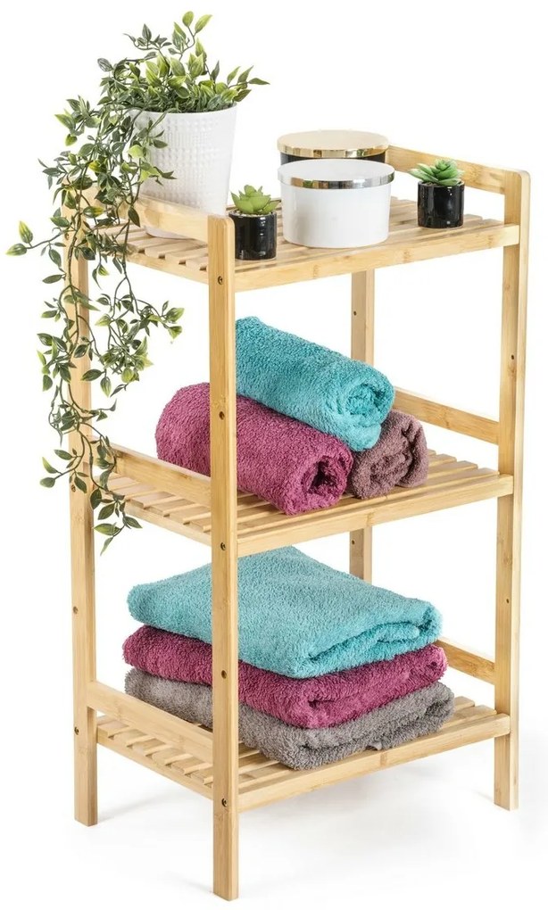 Raftier din bambus G21, 3 etajere, 3 etaje