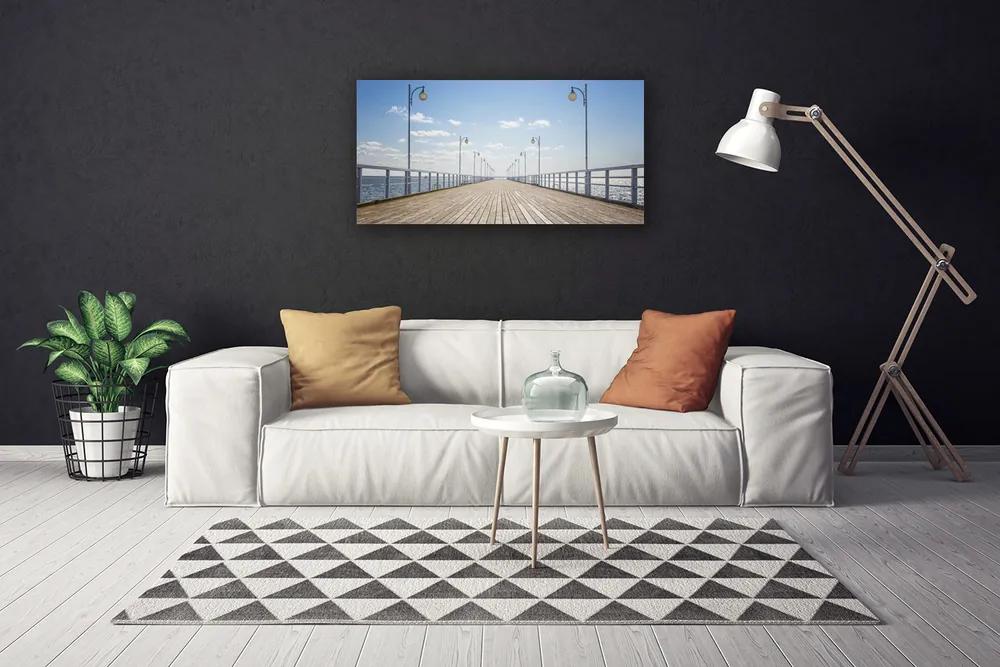 Tablou pe panza canvas Podul Arhitectura Maro Gri