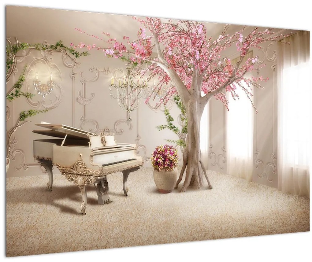 Tablou - Interior de vis cu pian (90x60 cm)