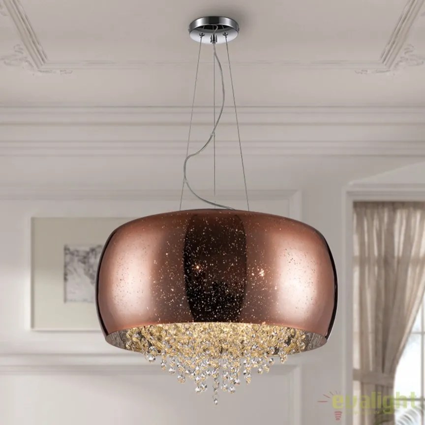 Lustra design elegant diam.50cm CAELUM cupru SV-618859