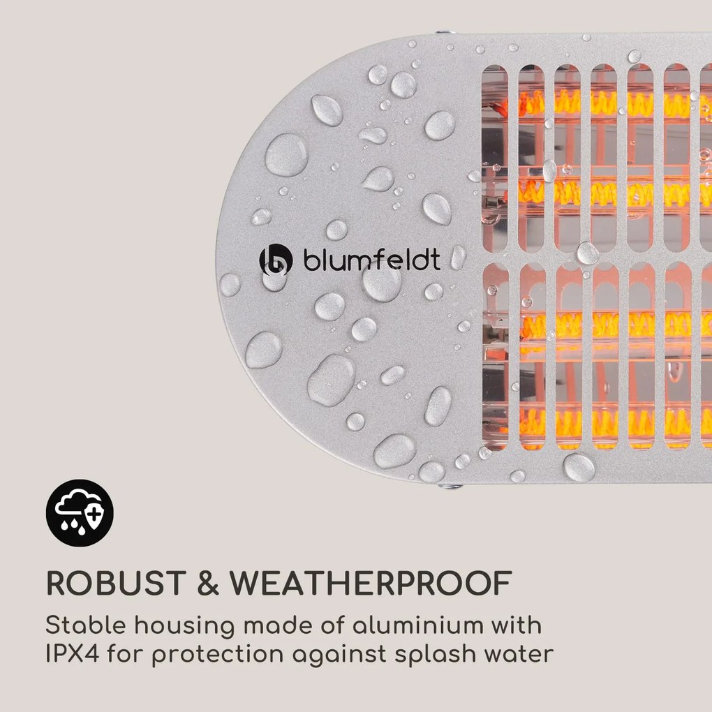 Blumfeldt Gold Bar 2000 Swing, încălzitor cu infraroșu, 2000 W, oscilație 60 °