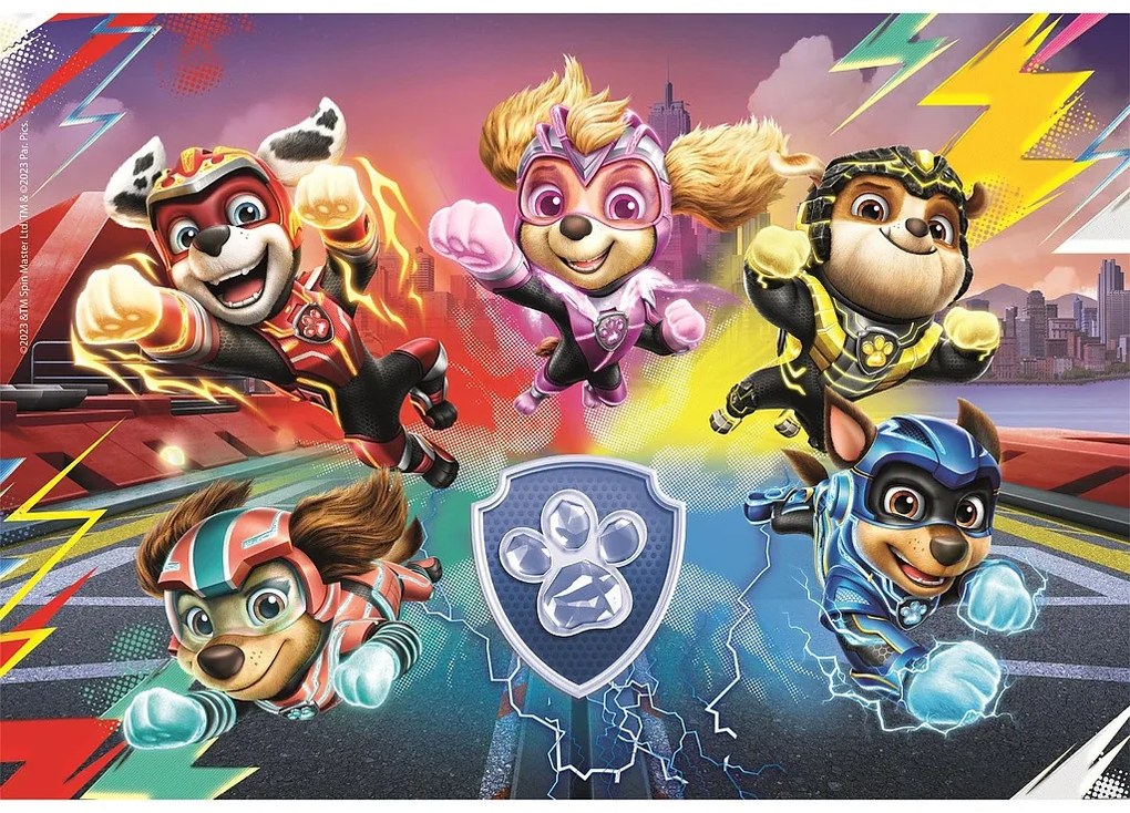 Patrula Cățelușilor Mighty Puzzle Clementoni de 104 piese