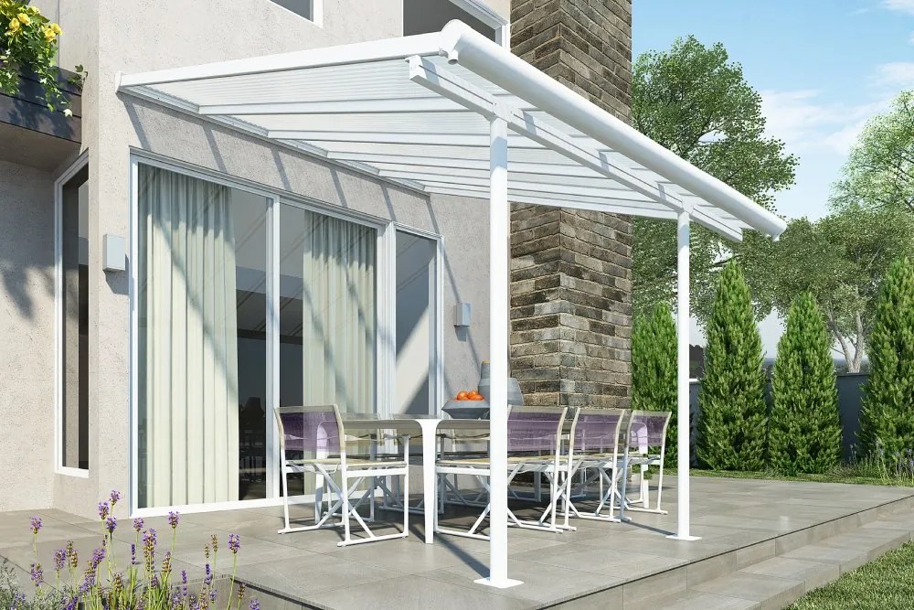 Acoperiș terasă policarbonat Sierra Palram - Canopia 3 x 3,05 m alb