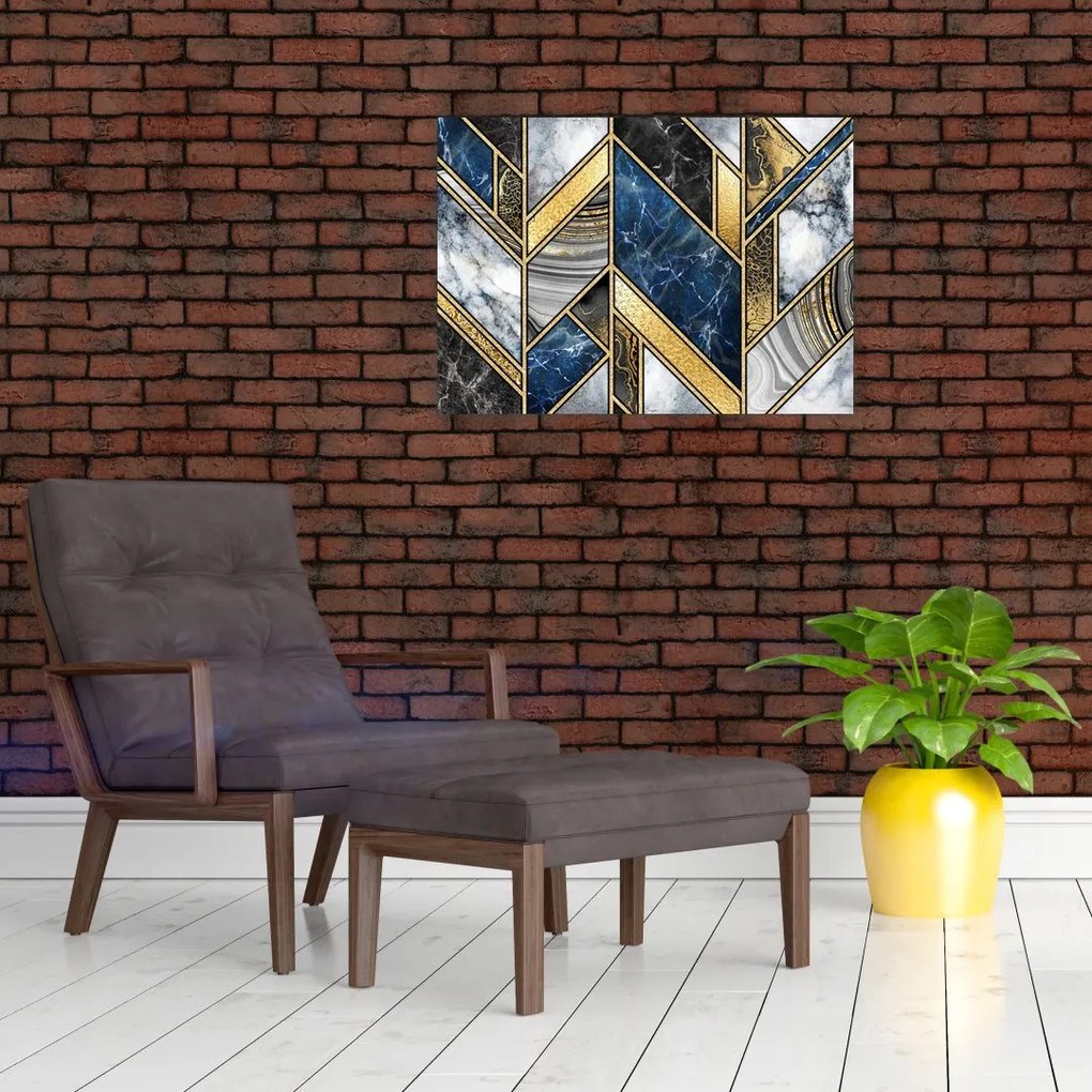 Tablou pe sticlă abstracției artistice (70x50 cm)