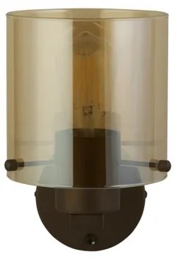 Searchlight SWEDEN 88912-1MO - Aplică de perete 1xE27/60W/230V maro/fumuriu