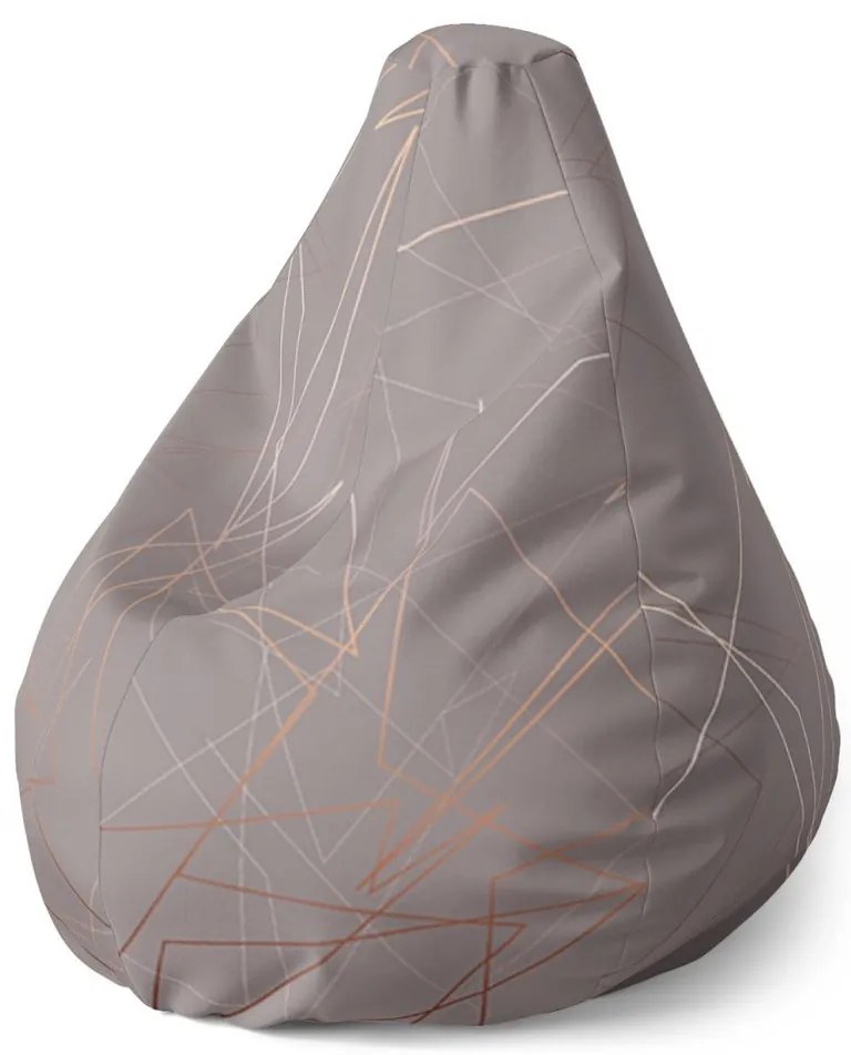 Sac de șezut Pear abstracție triunghiulară - pentru copii, gri