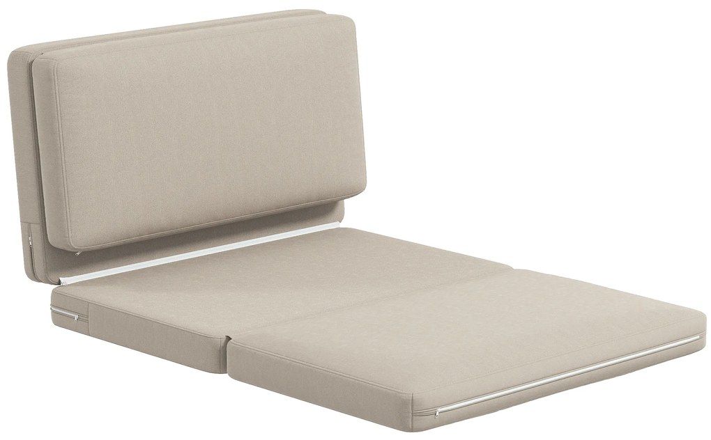 HOMCOM 2-in-1 canapea relaxanta pliabila, saltea pentru oaspeti, separabila, latime de 120 cm, Bej | Aosom Romania