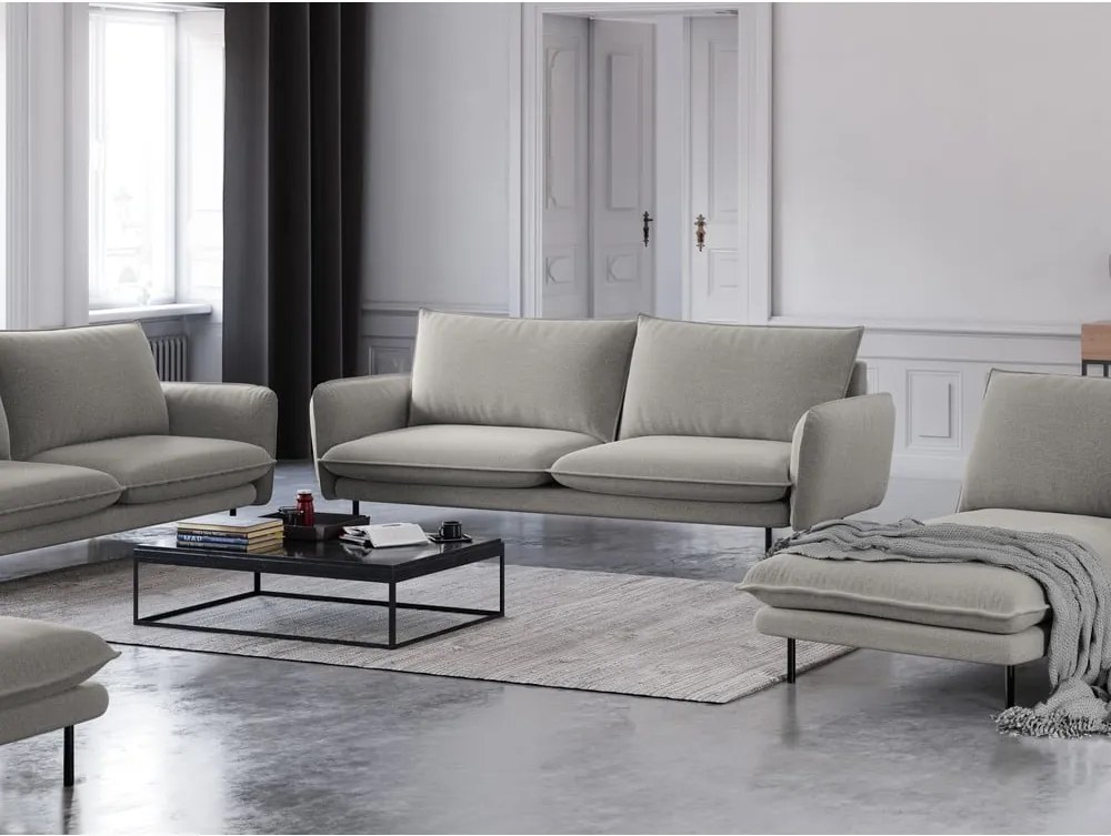 Canapea Cosmopolitan Design Vienna, 230 cm, gri deschis