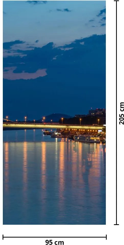 Fototapet pentru ușă - Bratislava cu castel (95x205cm)