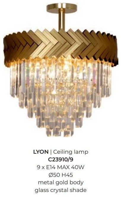 Lustra aplicata design modern LYON 50cm
