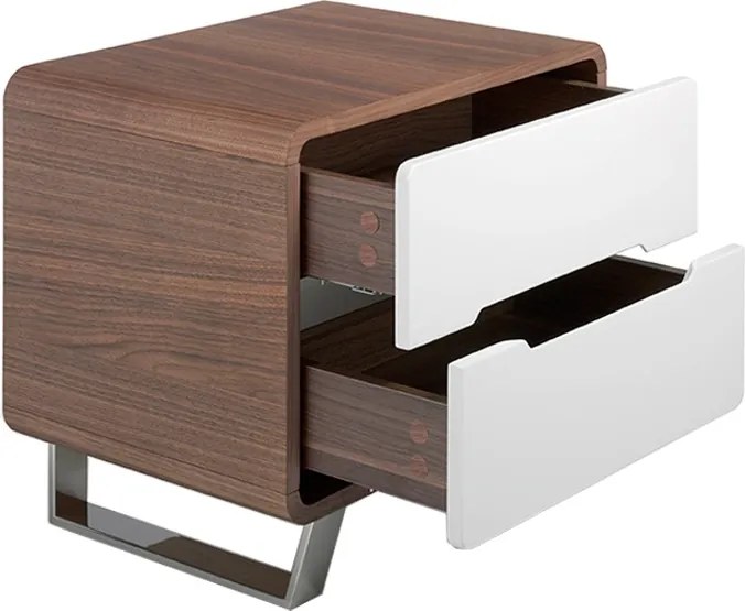 Noptiera cu 2 sertare design elegant Bonni