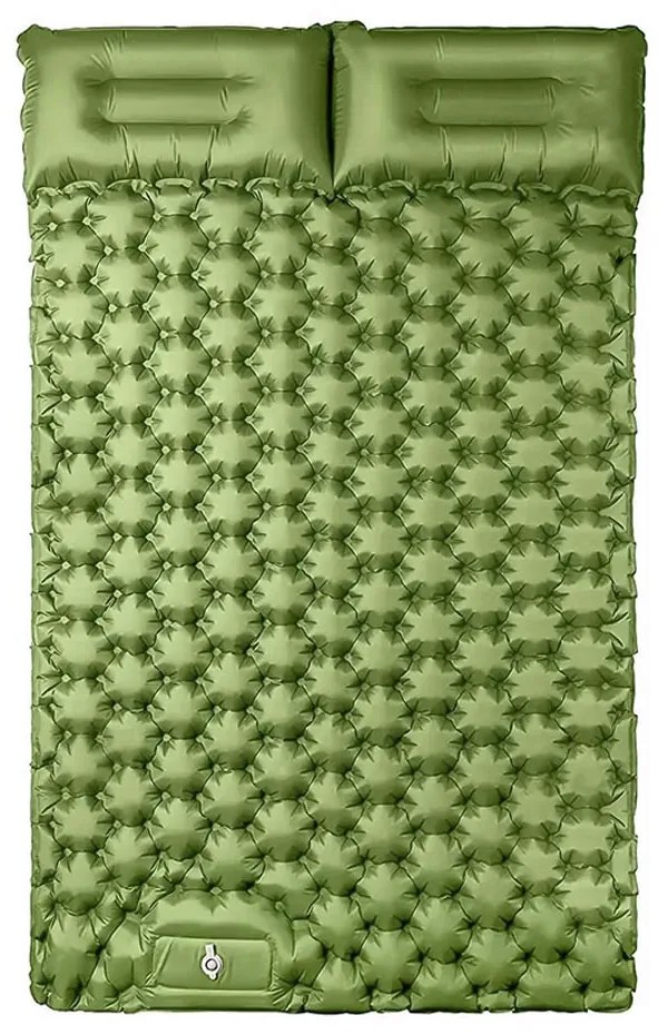 Saltea dubla pentru drumetii, verde