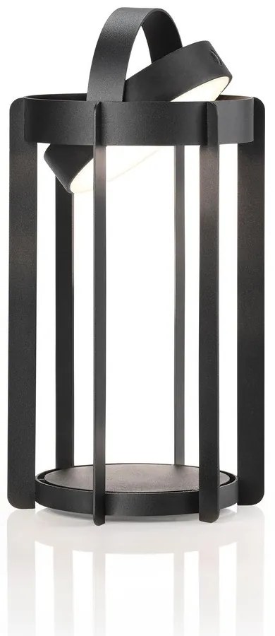 Felinar cu LED negru cu USB (înălțime 30 cm) pentru exterior Firefly – Zone