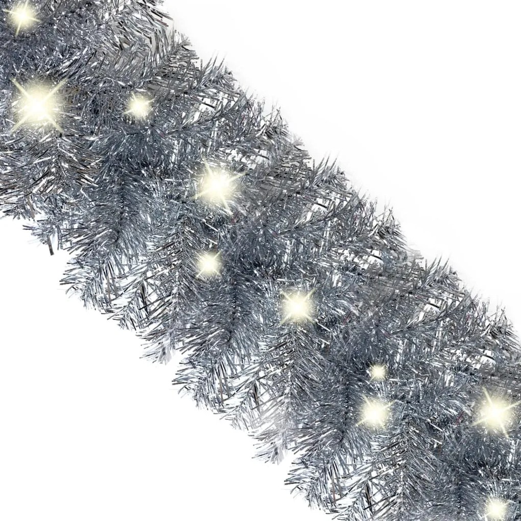 Ghirlanda de Craciun cu lumini LED, argintiu, 10 m 1, Argintiu, 10 m