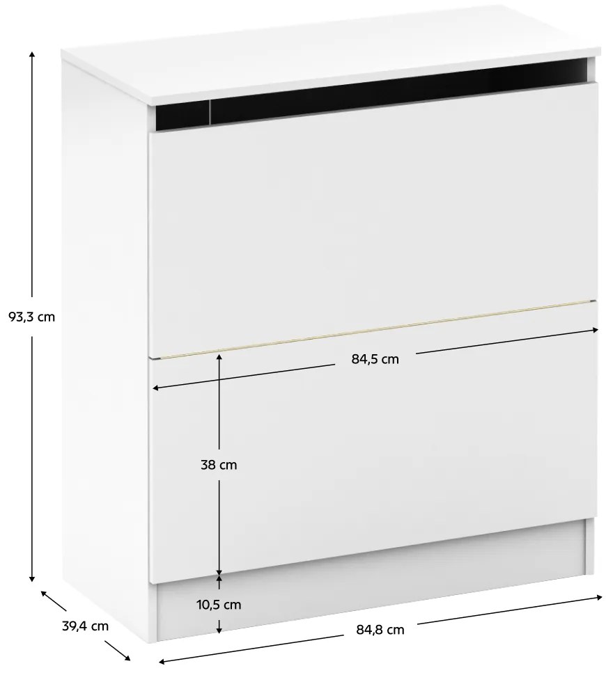 Dulap pentru pături BETTY 2, alb