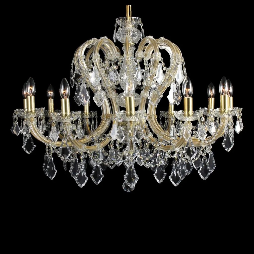 Lustra Maria Theresa cu 12 brate, cristal Bohemia
