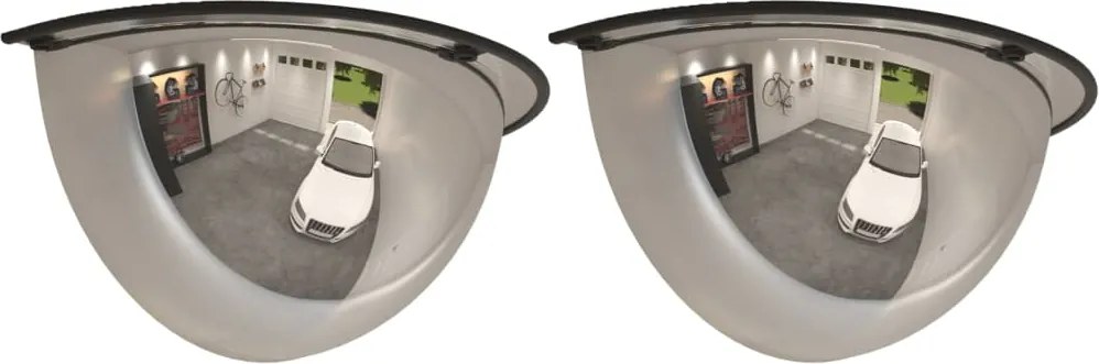 vidaXL Oglinzi de trafic jumătate de cupolă, 2 buc., Ø40 cm, acril