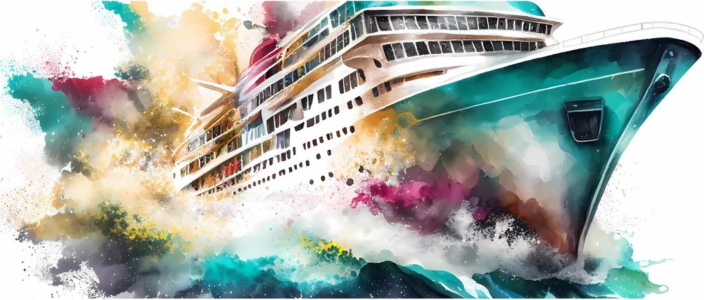Tablou - Acuarelă mare (120x50 cm)
