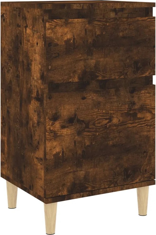 vidaXL Noptieră, stejar afumat, 40x35x70 cm