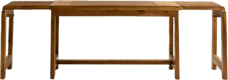 Bancă extensibilă din lemn de acacia, natur, 46 x 88–148 x 35 cm, „Extendable”