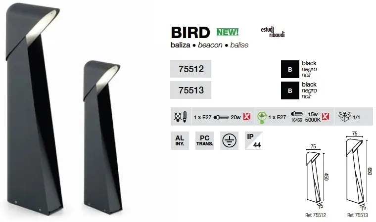 Stalp exterior IP44 Bird 75513
