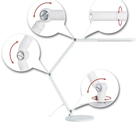 Lampă dimabilă de masă LED/10,6W FLEXBAR 230V 3000/4000/6500K Paulmann 78911