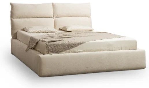 Pat tapițat BASIL 180x200 cm, fără saltea, bej