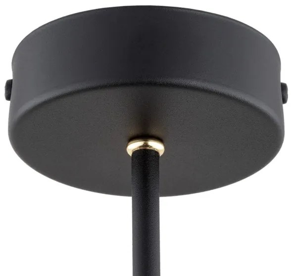 Lustră pe tijă CHARLOTTE 3xE27/15W/230V neagră/aurie Argon 6149