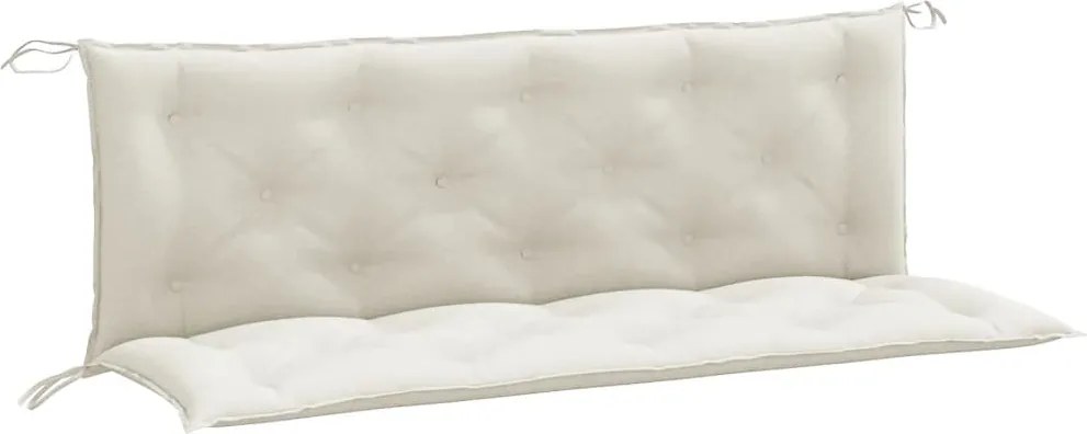 vidaXL Pernă bancă de grădină, 2 buc. melanj crem, 150x50x7 cm, textil