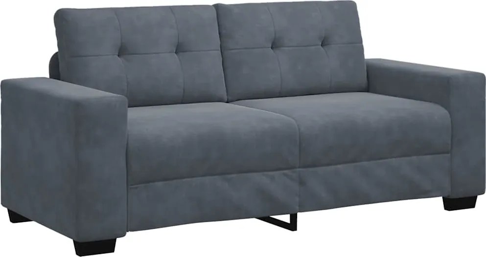 vidaXL Canapea lovesea gri închis 180x77x82 cm catifea